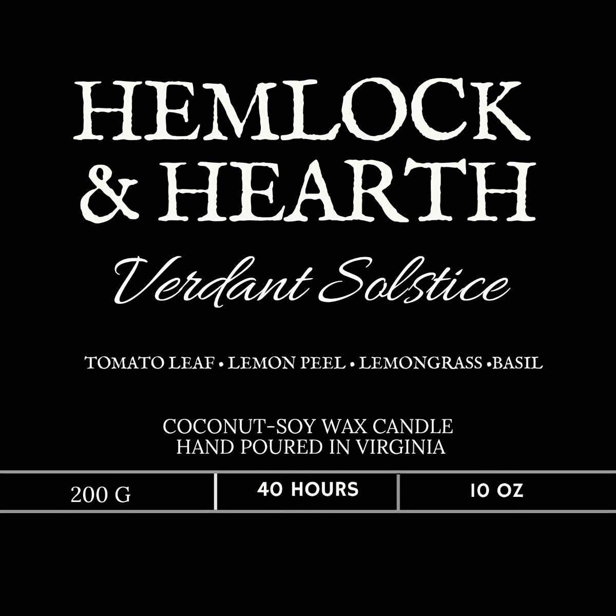 Verdant Solstice - Coconut-Soy Luxury Candle