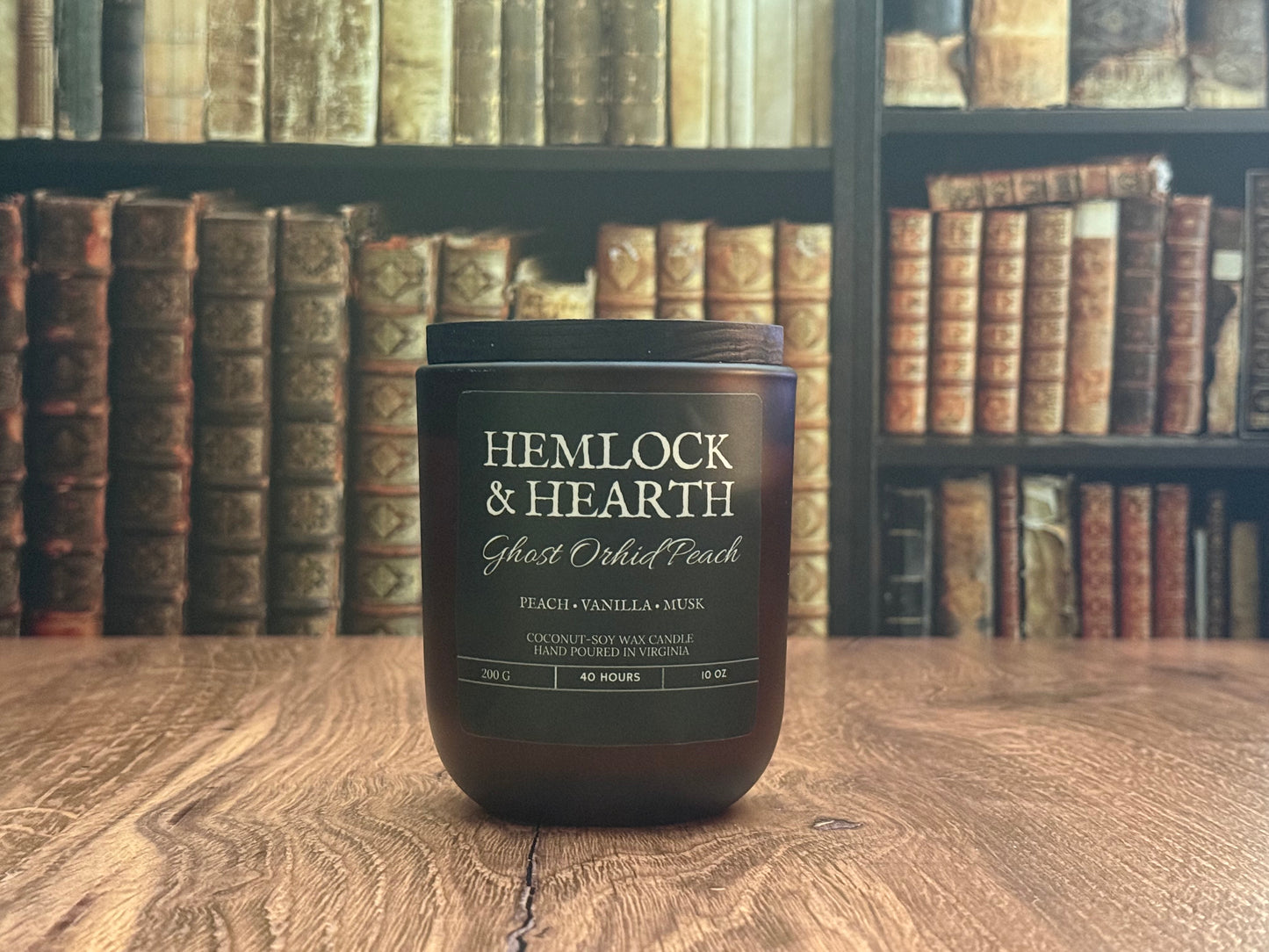 "Ghost Orchid Peach" Coconut-Soy Luxury Candle